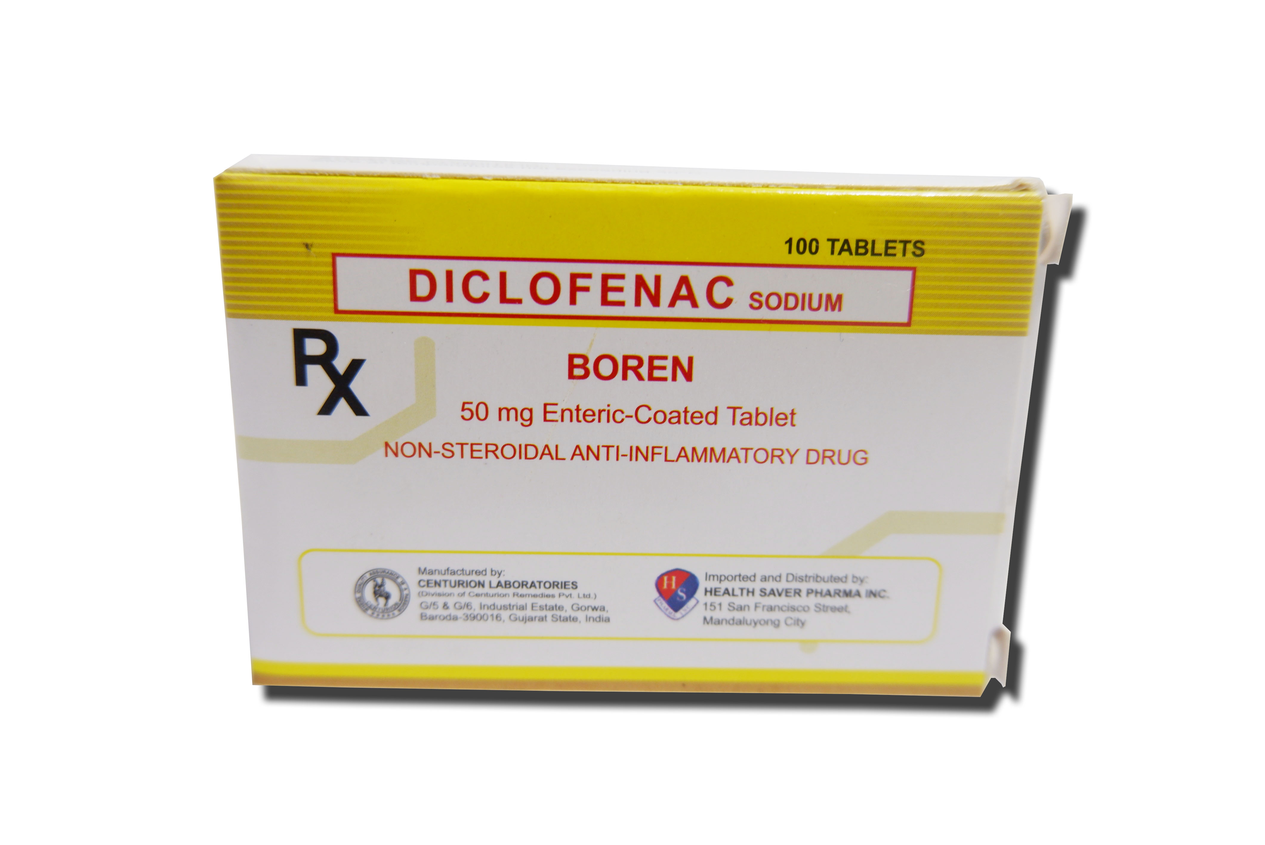 BOREN Diclofenac Sodium 50mg Enteric-Coated Tablet 100's price in the ...