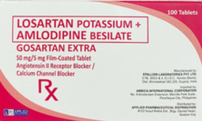 Gosartan Extra Amlodipine Besilate   Losartan Potassium 50mg   5mg Film 