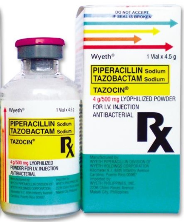 TAZACIN Piperacillin / Tazobactam 4g / 500mg Powder for Injection 1's ...