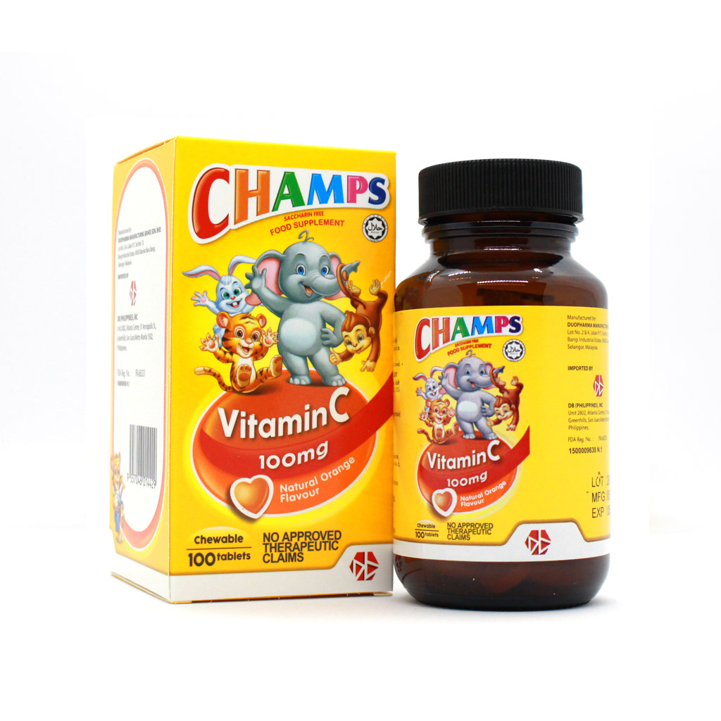 CHAMPS Vitamin C Chewable Tablet 1's Orange price in the Philippines ...