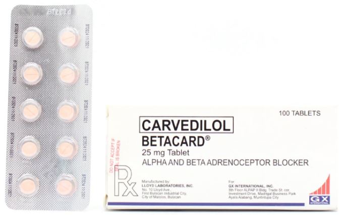BETACARD Carvedilol 25mg Tablet 1's price in the Philippines | MedsGo ...