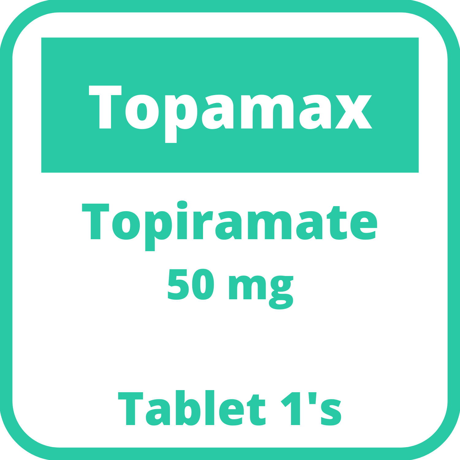 TOPAMAX Topiramate 50mg Film Coated Tablet 1 s price in the