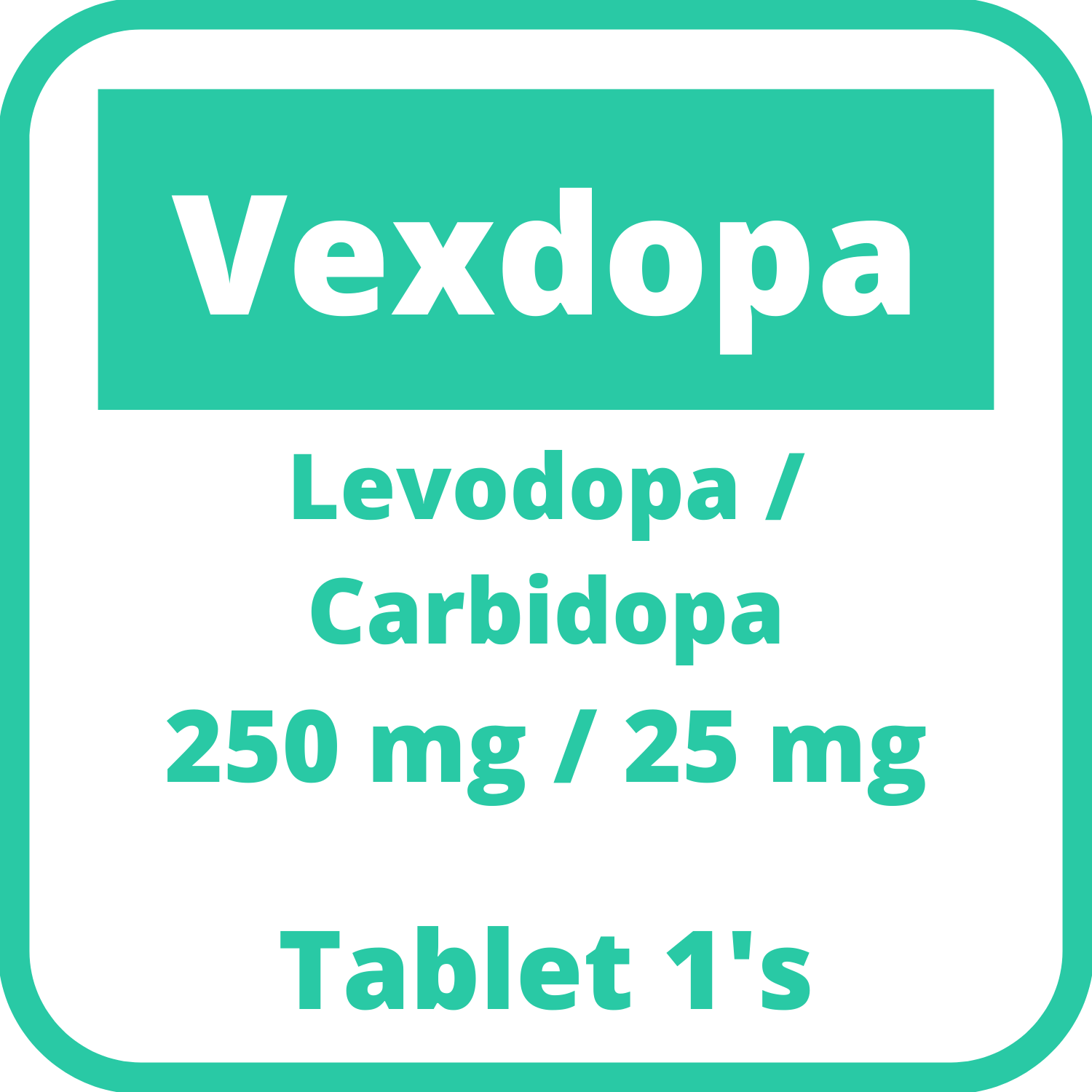 VEXDOPA Levodopa Carbidopa 250mg 25mg Tablet 1 s price in the