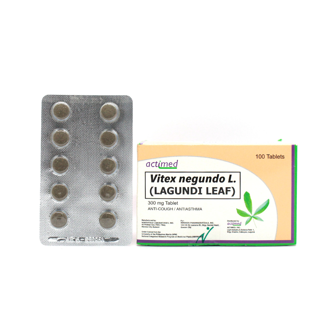 ACTIMED Vitex Negundo L. (Lagundi Leaf) 300mg Tablet 1's price in the ...