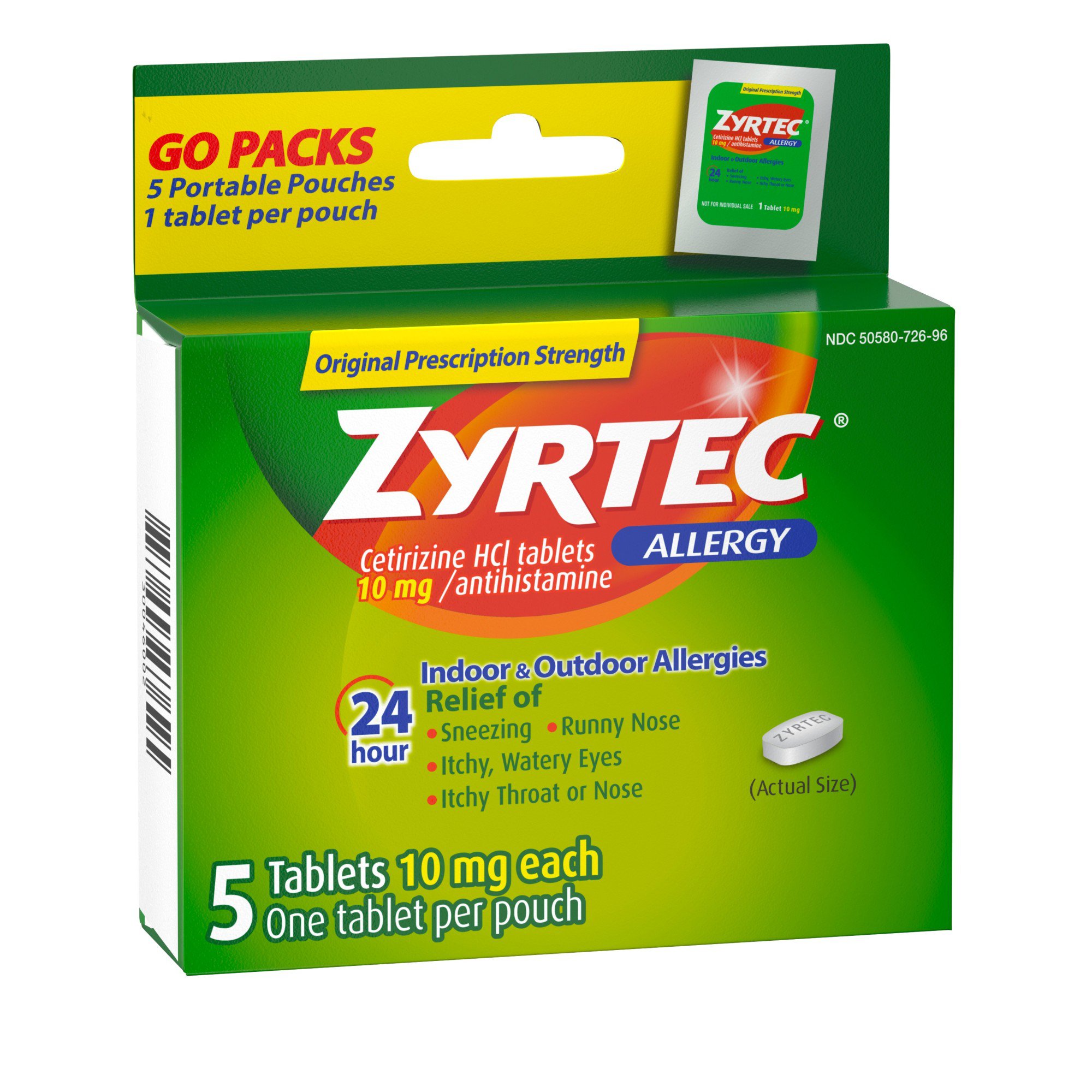 ZYRTEC Cetirizine Hydrochloride 10mg Tablet 1 s price in the