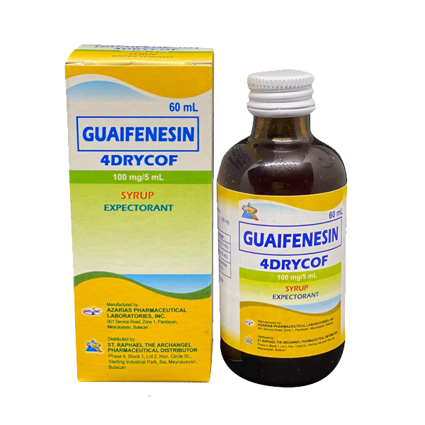 4DRYCOF Guaifenesin 100mg / 5ml Syrup 60mL price in the Philippines ...