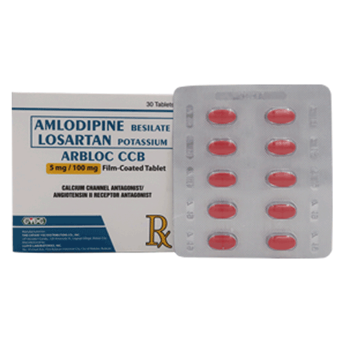 ARBLOC CCB Amlodipine Besilate Losartan Potassium 5mg 100mg