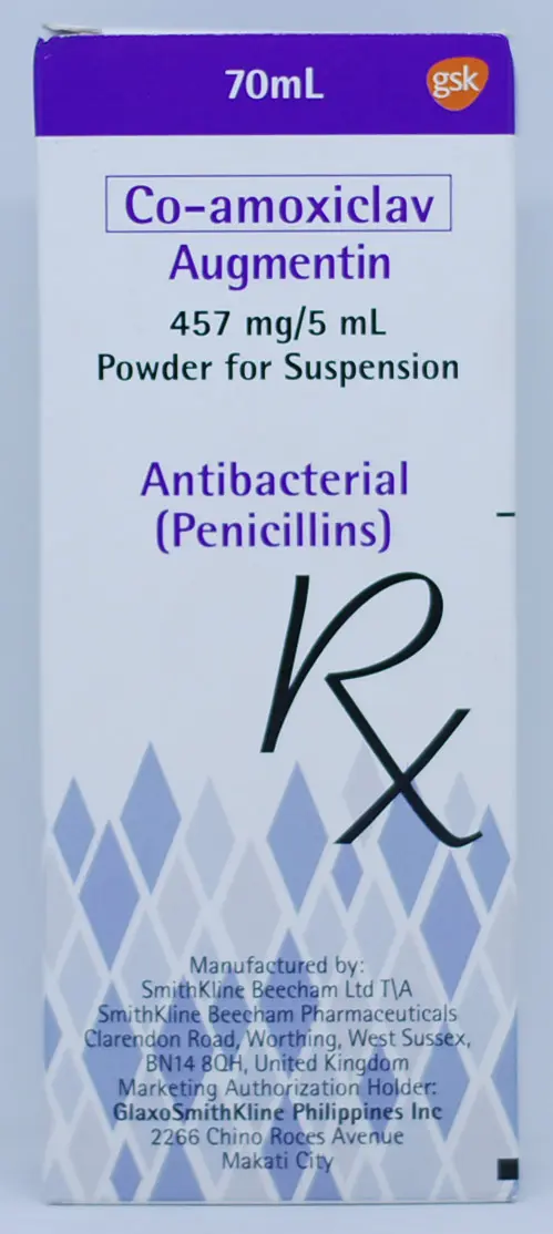BIOCLAVID Co-Amoxiclav 457mg per 5mL Powder for Oral Suspension 70mL ...
