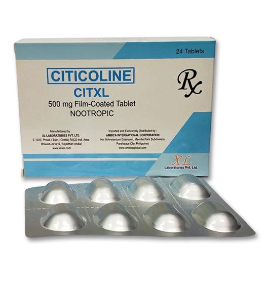 CITXL Citicoline 500mg Film Coated Tablet 24 s price in the