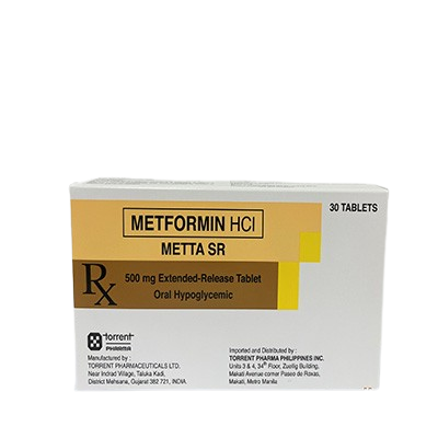 METTA SR Metformin Hydrochloride 500mg Extended-Release Tablet 1's ...