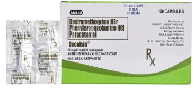 DECOLSIN Dextromethorphan Hydrobromide / Phenylpropanolamine ...