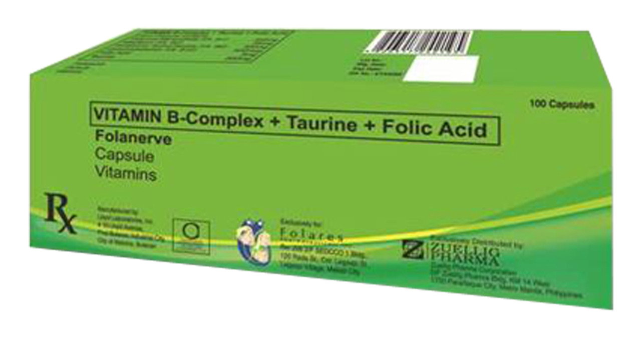 FOLANERVE Vitamin B Complex / Taurine / Folic Acid Capsule 1's price in ...