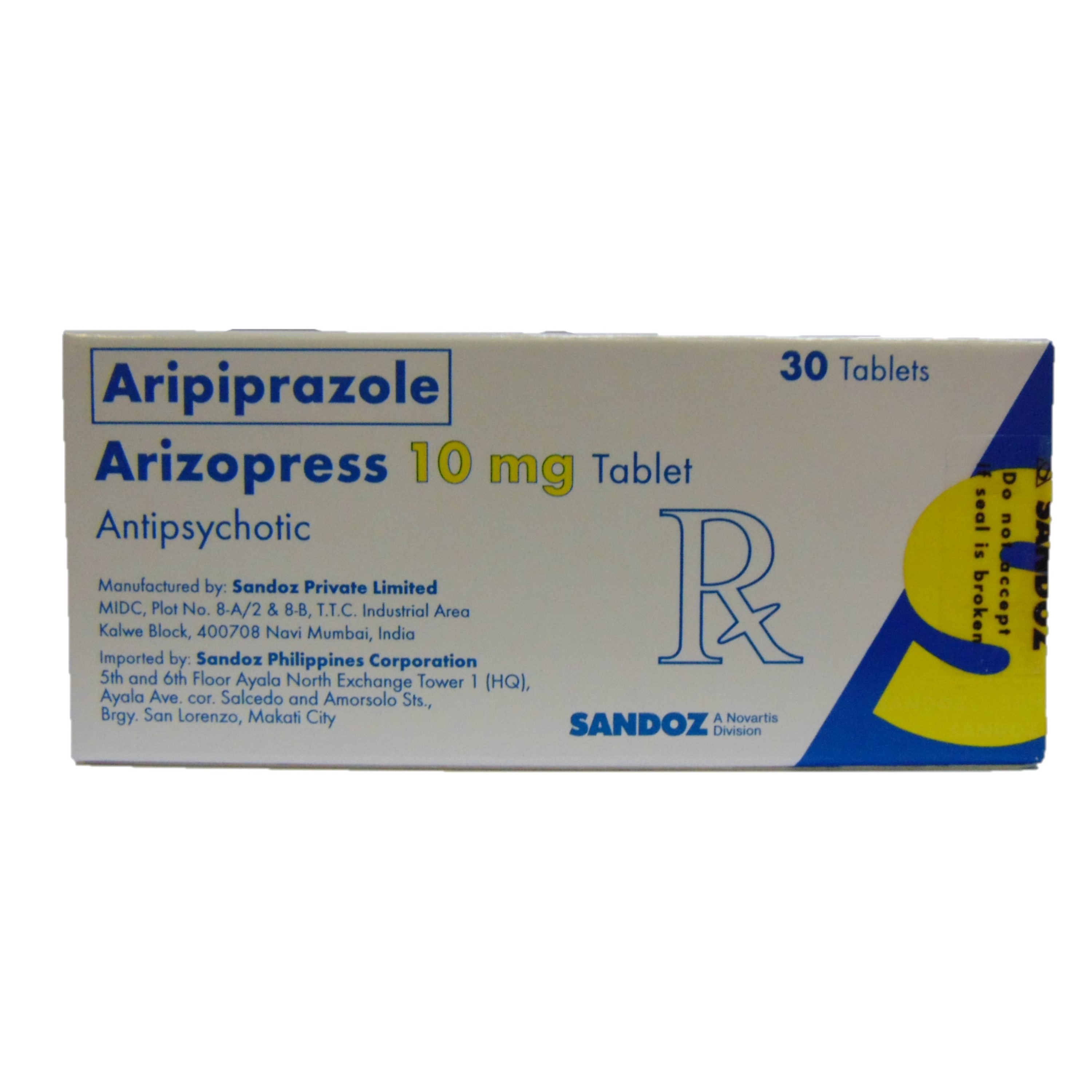 ARIZOPRESS Aripiprazole 10mg Tablet 1 s price in the Philippines