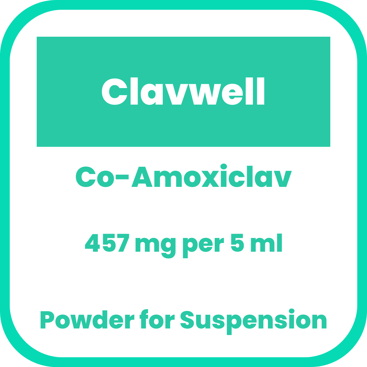 CLAVWELL Co-Amoxiclav 457mg / 5mL Powder for Suspension 70mL price in ...