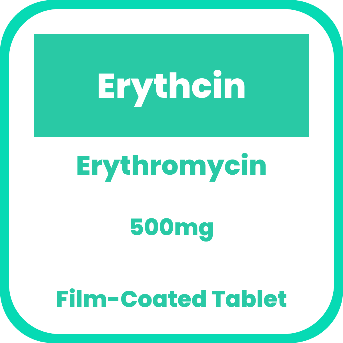 Erythcin Erythromycin Stearate 500mg Film Coated Tablet 100s Price In