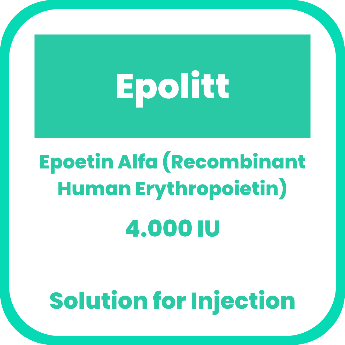 EPOLITT Epoetin Alfa 4,000IU Solution for Injection 0.5mL 10's price in ...