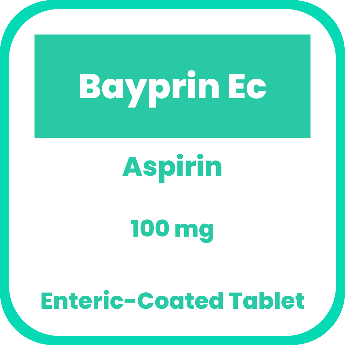 BAYPRINEC Aspirin 100mg EntericCoated Tablet 1's price in the