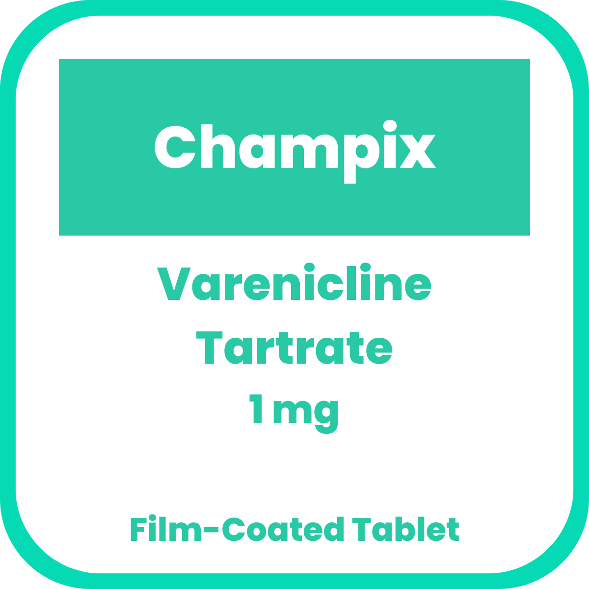 CHAMPIX Varenicline Tartrate 1mg Film-Coated Tablet 1's price in the ...