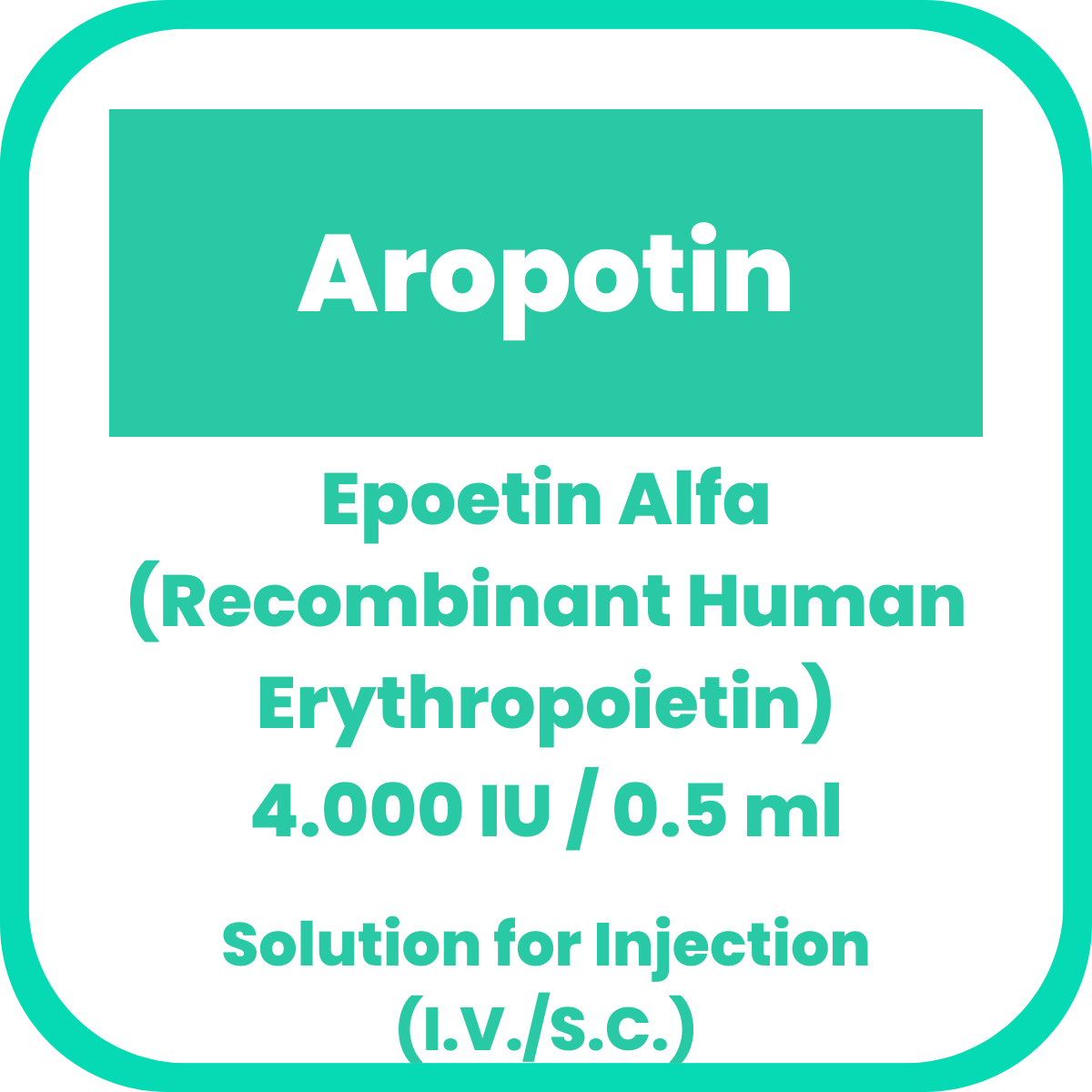 AROPOTIN Epoetin Alfa Human Erythropoietin) 4000IU / 0.5mL