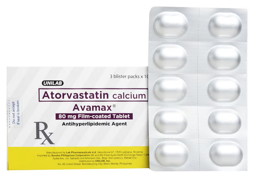 AVAMAX Atorvastatin Calcium 80mg Film-Coated Tablet 1's price in the ...