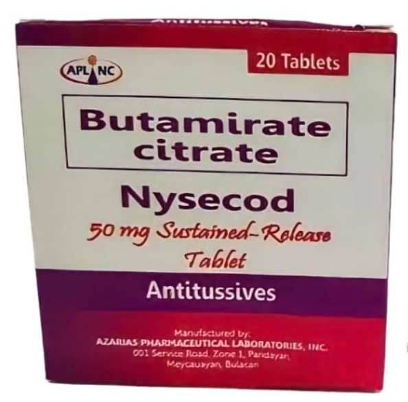 NYSECOD Butamirate Citrate 50mg Sustained Release Tablet 20's price in ...