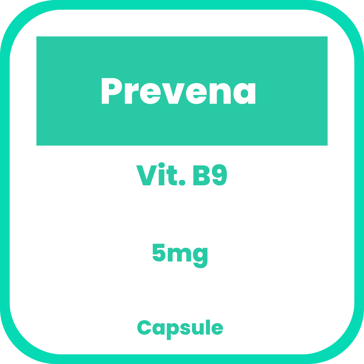 PREVENA Folic Acid (Vit. B9) 5mg Capsule 10's price in the Philippines