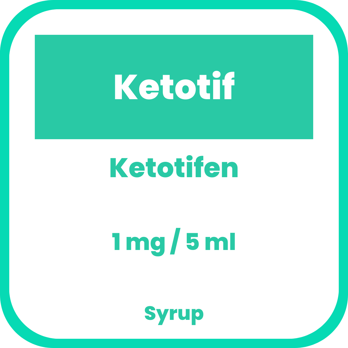 KETOTIF KETOTIFen Fumarate 1mg / 5mL Syrup 100mL price in the ...