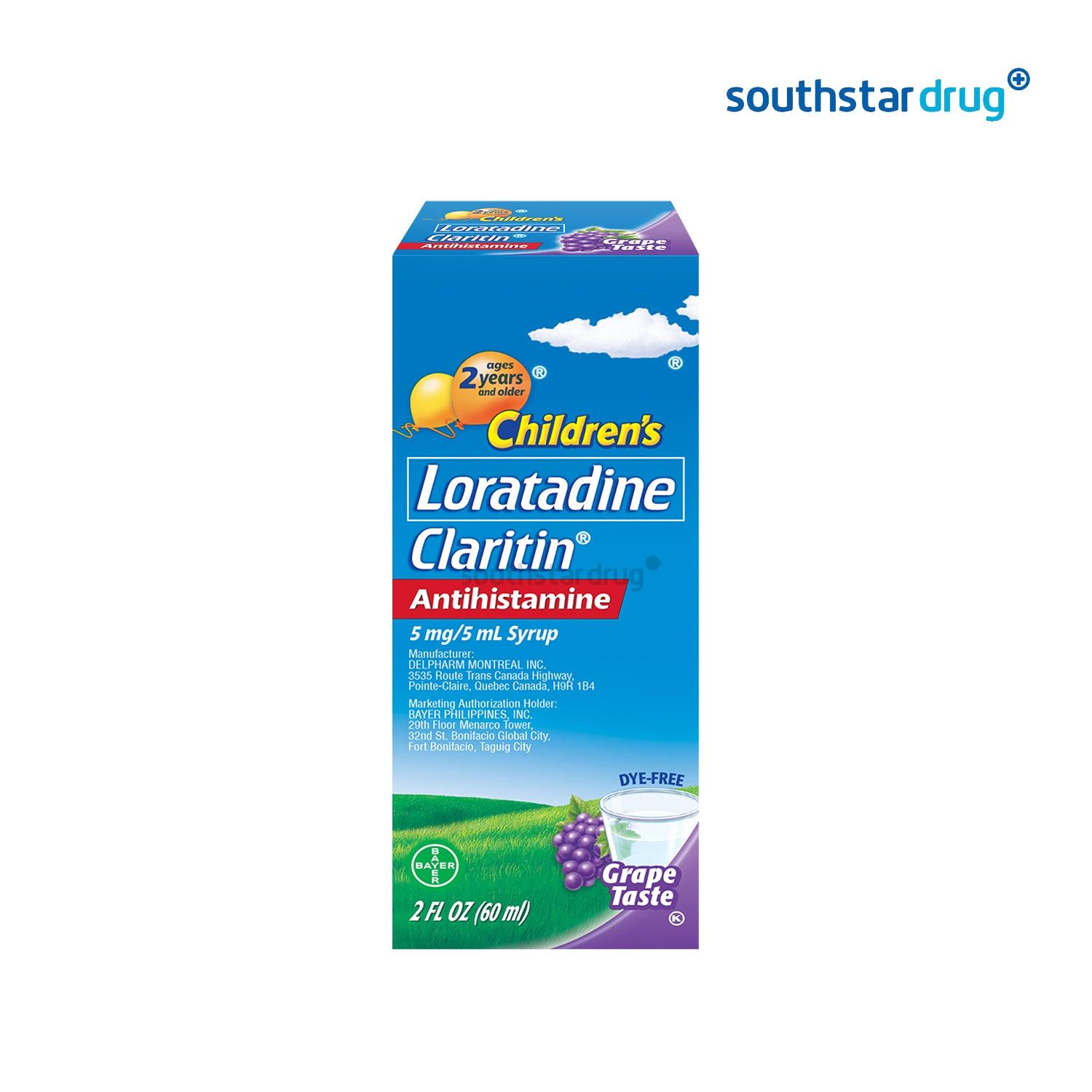 CLARITIN Loratadine 5mg / 5mL Syrup 60mL Grape price in the Philippines