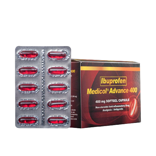 MEDICOL ADVANCE 400 Ibuprofen 400mg Softgel Capsule 100's price in the