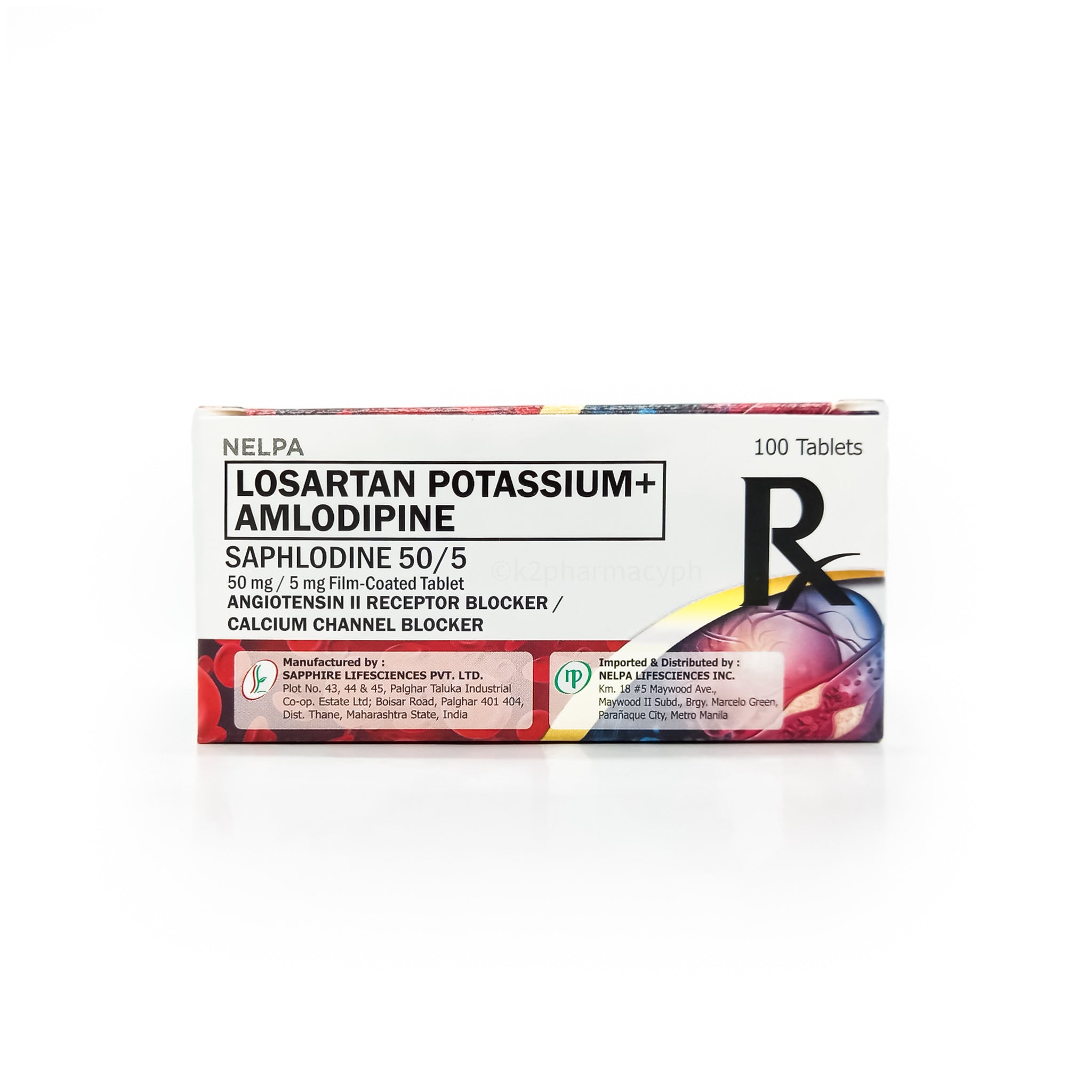 SAPHLODINE 50/5 Losartan Potassium / Amlodipine Besilate 50mg / 5mg ...