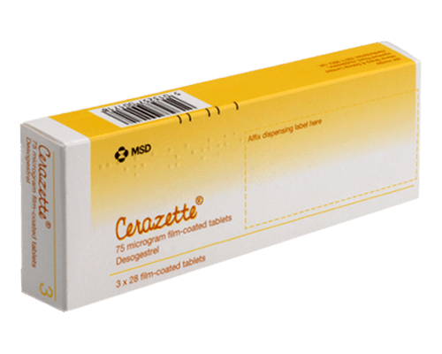 CERAZETTE Desogestrel 75mcg Film Coated Tablet 28 s price in the