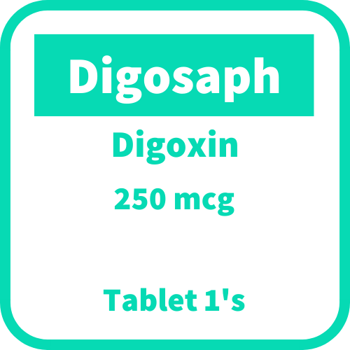 Buy Digosaph digoxin 250mcg tablet 1's online with MedsGo. Price - from ...