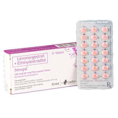 MINIPIL Levonorgestrel Ethinylestradiol 100mcg 20mcg Film