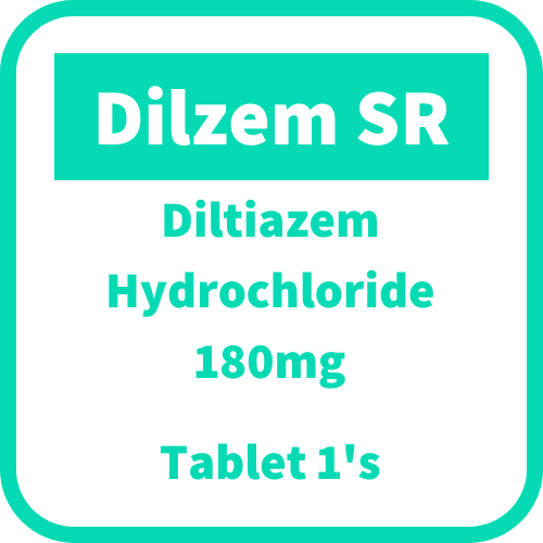 DILZEM SR Diltiazem Hydrochloride 180mg Sustained Release Tablet 1's price in the Philippines