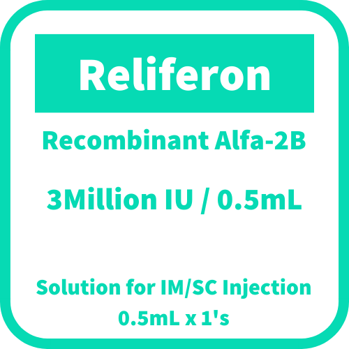 RELIFERON Recombinant Alfa-2B 3MillionIU / 0.5mL Solution for IM/SC ...