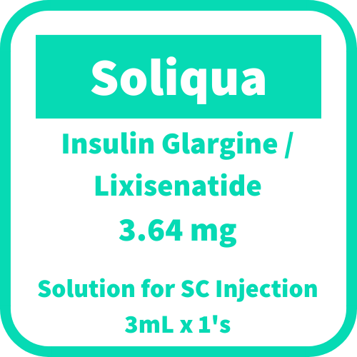 SOLIQUA Insulin Glargine / Lixisenatide 3.64mg Solution for SC