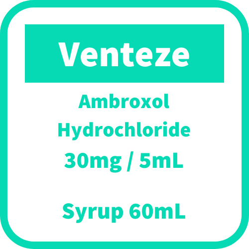 VENTEZE Ambroxol Hydrochloride 30mg / 5mL Syrup 60mL price in the ...