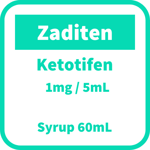 ZADITEN Ketotifen 1mg / 5mL Syrup 60mL price in the Philippines