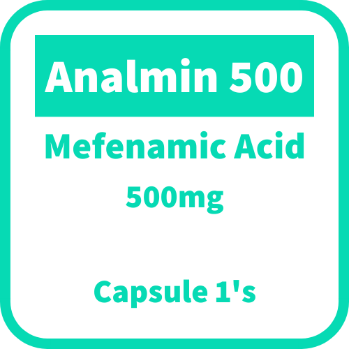 Analmin 500 Mefenamic Acid 500mg Capsule 1 S Price In The Philippines Medsgo Pharmacy