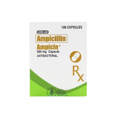 AMPICIN Ampicillin 500mg Capsule 100's price in the Philippines ...