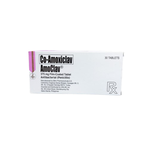 AMOCLAV Co-Amoxiclav 375mg Film-Coated Tablet 30's price in the ...