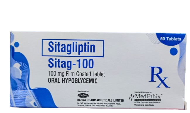 SITAG Sitagliptin 100mg Film-Coated Tablet 1's price in the Philippines ...