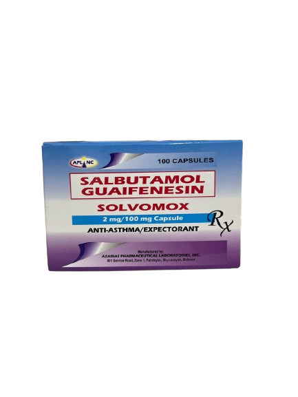 SOLVOMOX Salbutamol Sulfate Guaifenesin 2mg 100mg Capsule