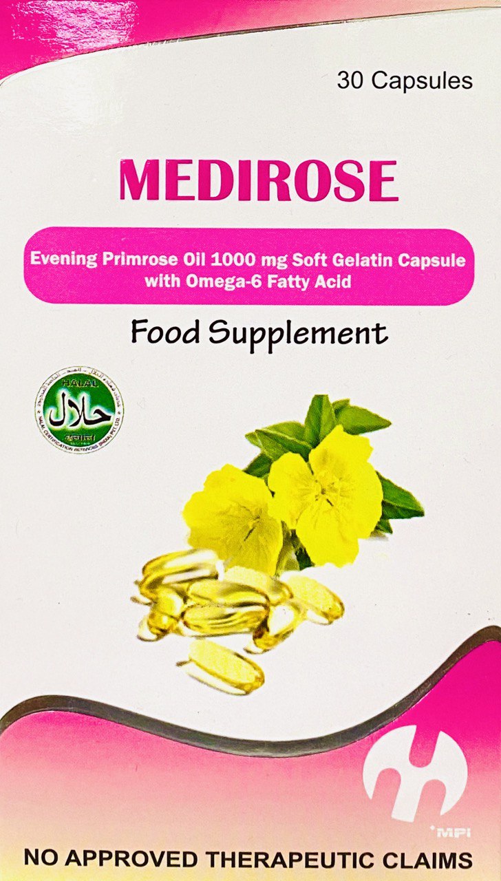 MEDIROSE Evening Primrose Oil / Omega6 Fatty Acid 1000mg Softgel