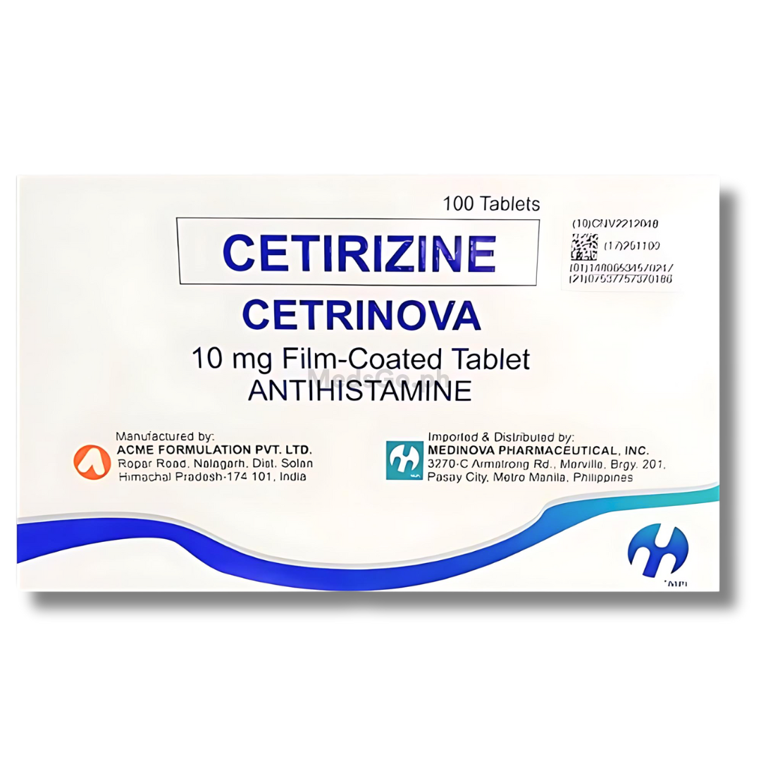 CETRINOVA Cetirizine 10mg - 1 Box x 100 Tabs price in the Philippines ...