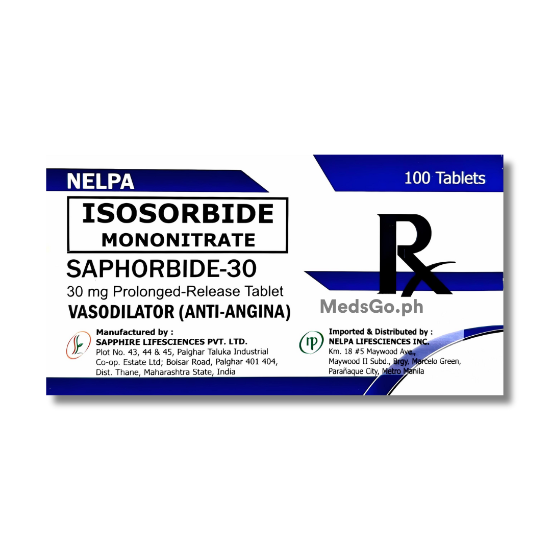 SAPHORBIDE-30 Isosorbide Mononitrate 30mg Prolonged-Release Tablet 1's ...