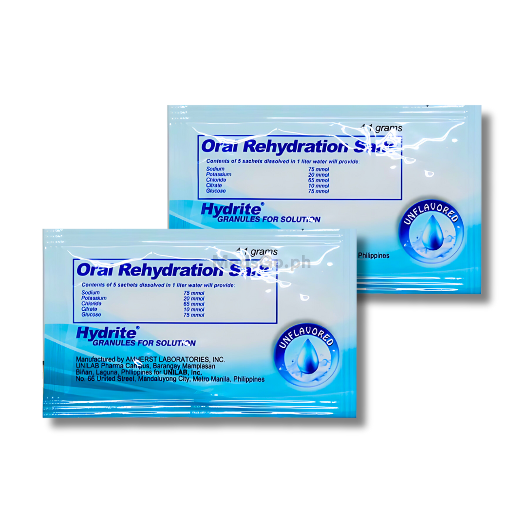 HYDRITE Oral Rehydration Salts 2 Sachet Unflavored price in the Philippines MedsGo Pharmacy
