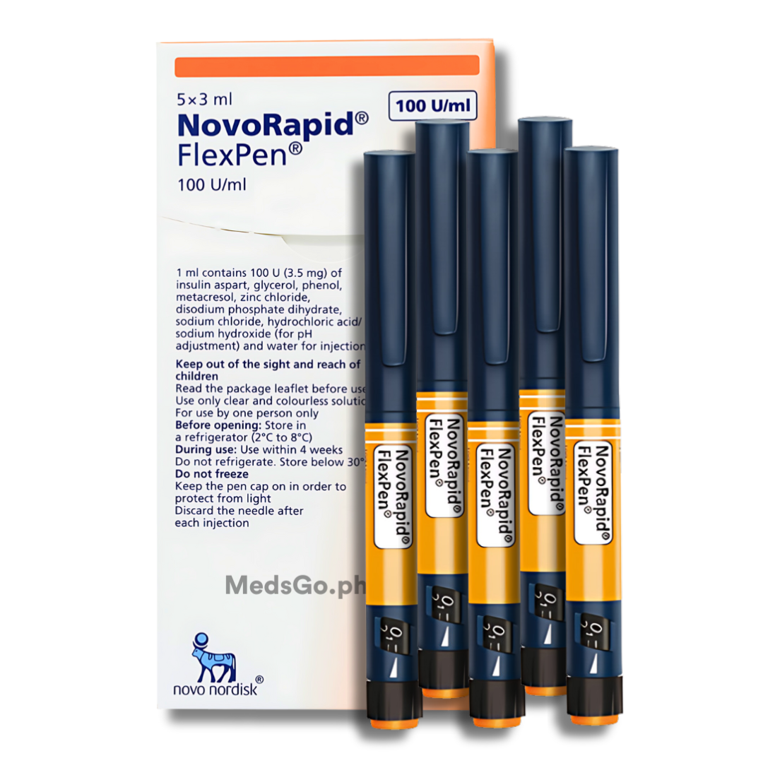 NOVORAPID FLEXPEN Insulin Aspart 100U / mL 3mL - 1 Box x 5 Pieces price ...