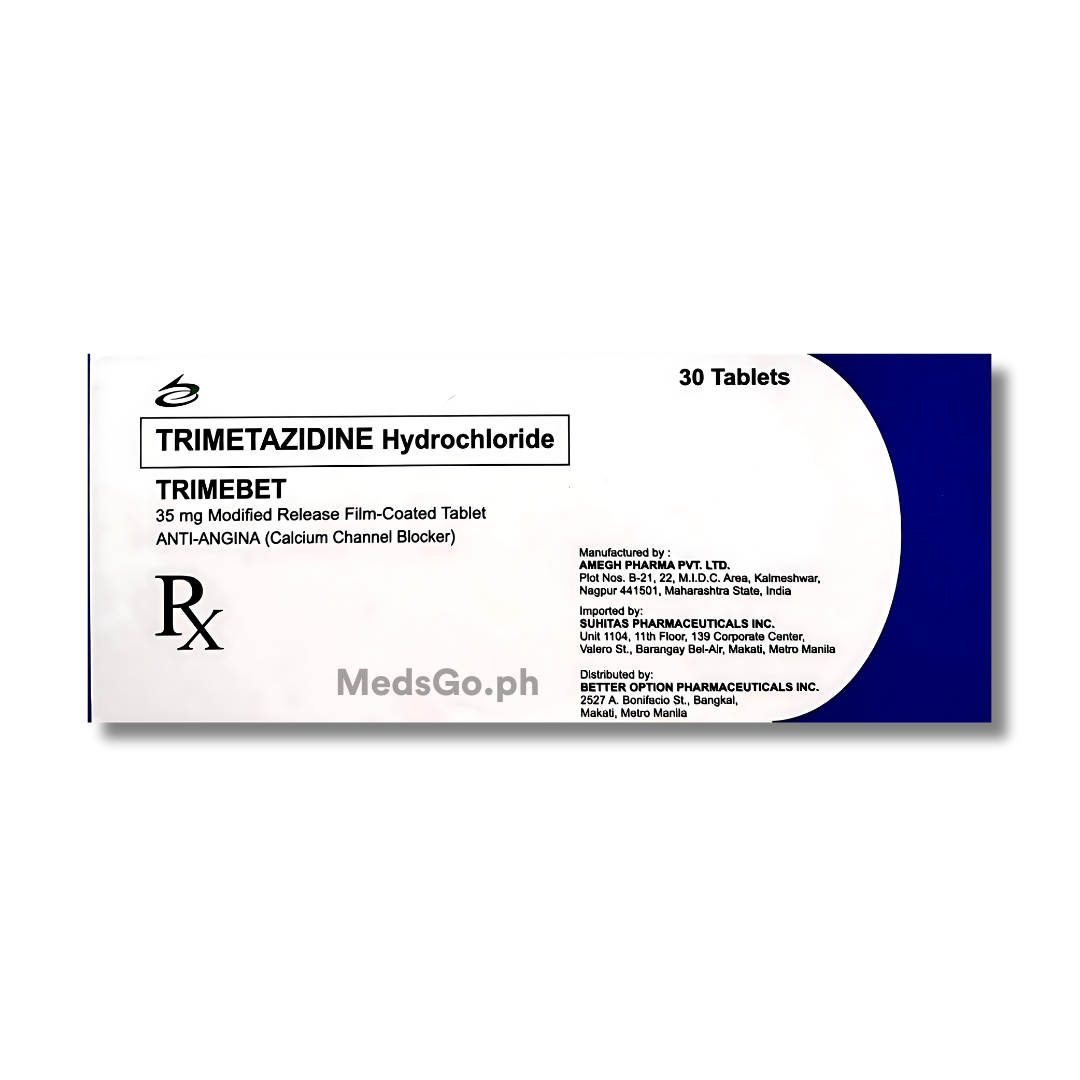 TRIMEBET Trimetazidine Hydrochloride 35mg Modified-Release Tablet 1's ...