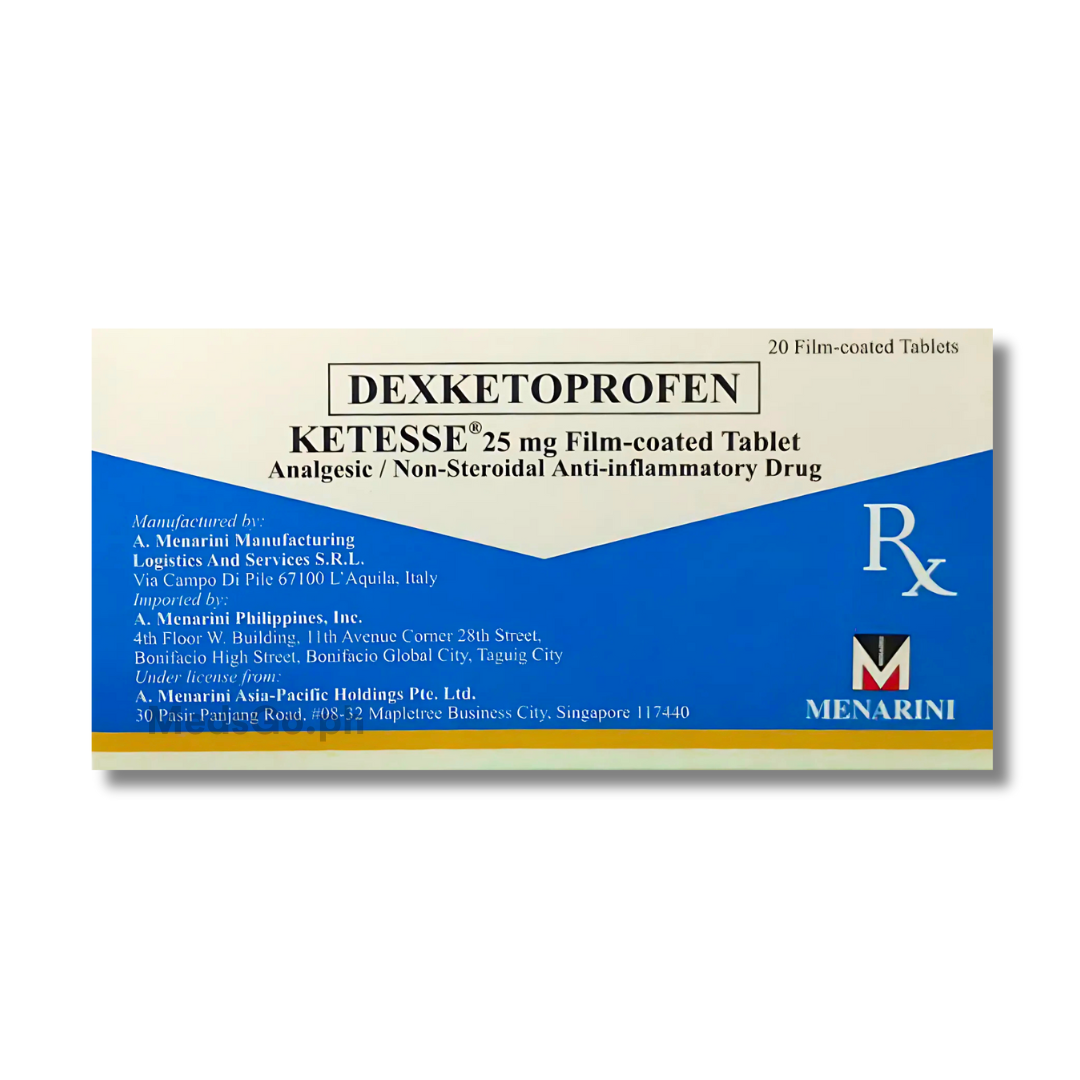 KETESSE Dexketoprofen Trometamol 25mg Film-Coated Tablet 20's price in ...